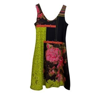Volt Design Dahlia Dress Womens Size 2 M Black Floral Art To Wear Tank Canada